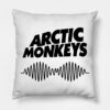 Arctic Monkey Logo Throw Pillow Official Arctic Monkeys Merch