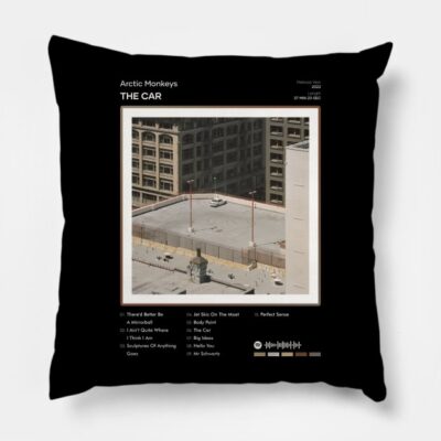 Arctic Monkeys The Car Tracklist Album Throw Pillow Official Arctic Monkeys Merch