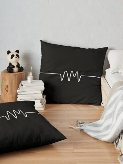 Wave Logos Monkeys! Throw Pillow Official Arctic Monkeys Merch