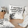  Crumble Completely When You Cry Throw Pillow Official Arctic Monkeys Merch