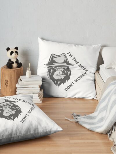 Gorila Don’T Worry Im The Boss Throw Pillow Official Arctic Monkeys Merch