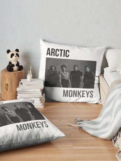 All Monkeys Throw Pillow Official Arctic Monkeys Merch