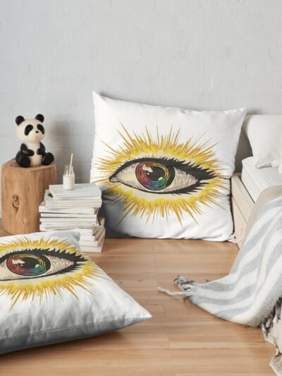 Eyes Monkeys Throw Pillow Official Arctic Monkeys Merch