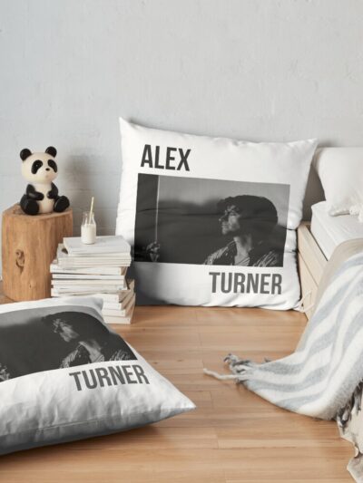 Alex' Monkeys Throw Pillow Official Arctic Monkeys Merch