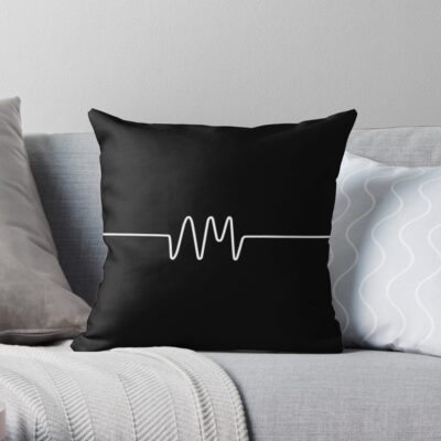 Wave Logos Monkeys! Throw Pillow Official Arctic Monkeys Merch