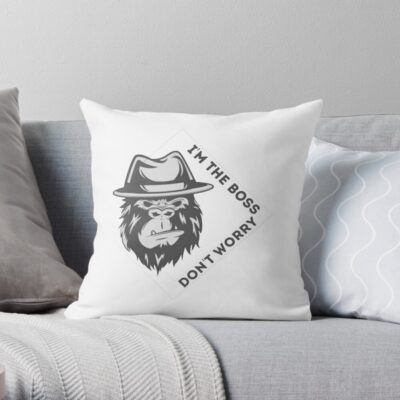 Gorila Don’T Worry Im The Boss Throw Pillow Official Arctic Monkeys Merch