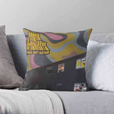 (Nigh). Monkeys Throw Pillow Official Arctic Monkeys Merch