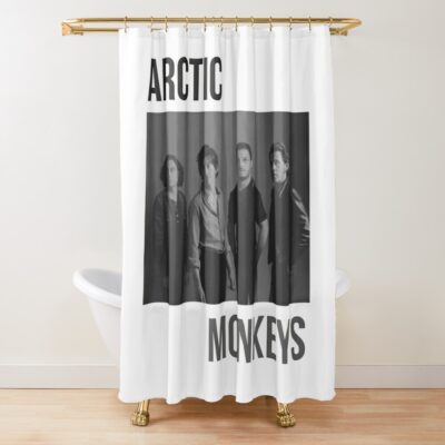 All Monkeys Shower Curtain Official Arctic Monkeys Merch