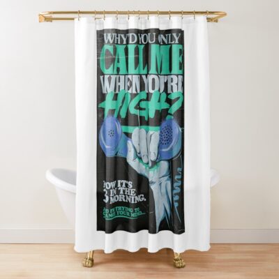 Green Call Me Monkeys Shower Curtain Official Arctic Monkeys Merch